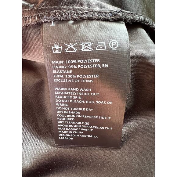 Bardot Dress Womens 12 Sexy Black Lace Puff Sleeve Tiered Mini Party Cocktail - Picture 13 of 14